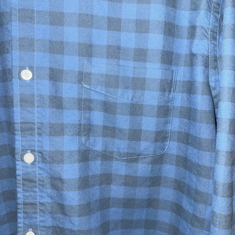 👔 J.Crew Slim Fit Blue Buffalo Check Oxford Shirt XL